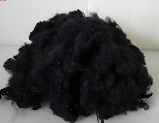 kaufen 3Dx51mm schwarzes Acryl-Stapel für künstliches Fell und gefälschtes Fellgewebe online manufacture