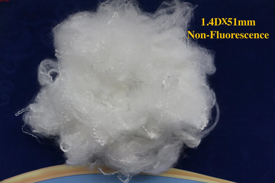 Beli Serat Stapel Poliester Daur Ulang 4D×51MM untuk Kain Nonwoven Serat PET Putih Anti-Distorsi online manufacture