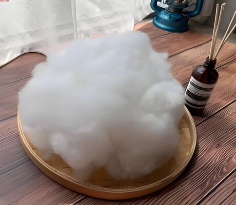 خرید 7D × 64mm فیبر استپل پلی استر بازیافت شده (از بطری های PET) برای فیبرفیل و نانوئیو online manufacture