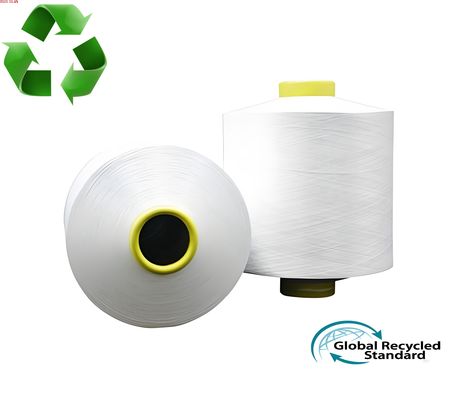 Filato di poliestere GRS Bianco Brillante Eco-Friendly 150D/72F Full Dull