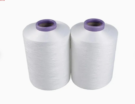 Realistic Faux Fur Material Polyester FDY Yarn 130D/24F With Full Dull Finish In White Or Black